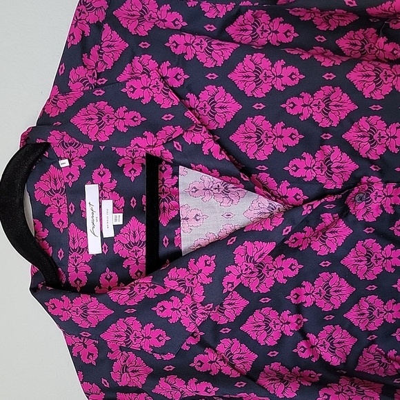 Foxcroft Annie Regal Bold Damask Button down blouse 18W - Picture 4 of 10